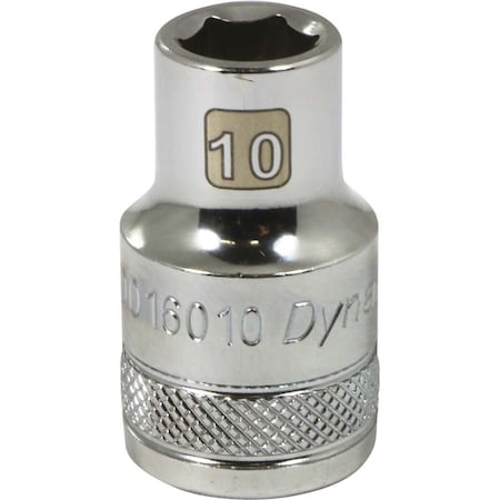 Dynamic 1/2" Drive, 10mm Metric Socket, 6 Points D016010